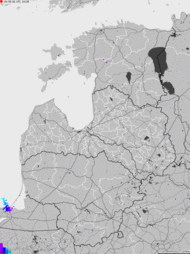 Storm report map of Estonia, Lithuania, Latvia