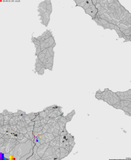 Storm report map of Italy