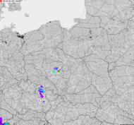 Storm report map of Poland