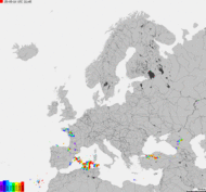 Mapa burzowa Europy
