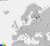 Storm report map of Europe