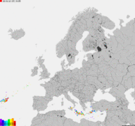 Storm report map of Europe