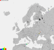 Mapa burzowa Europy