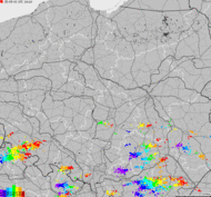 Storm report map of Poland