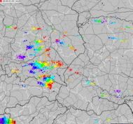 Storm report map of Poland