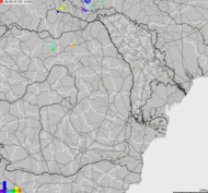 Storm report map of Bulgaria, Moldavia, Romania