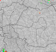 Storm report map of Bulgaria, Moldavia, Romania