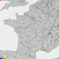 Mapa burzowa Francji