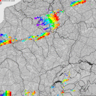 Storm report map of France