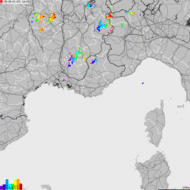 Storm report map of France