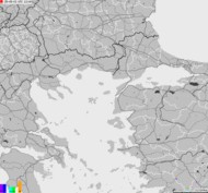 Storm report map of Greece