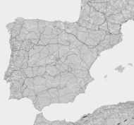 Storm report map of Spain, Portugal