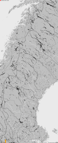 Storm report map of Sweden