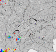 Storm report map of Switzerland, Liechtenstein