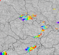 Storm report map of Czech