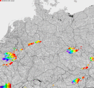 Storm report map of Germany