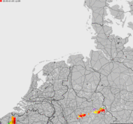 Storm report map of Germany