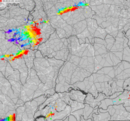 Storm report map of Germany