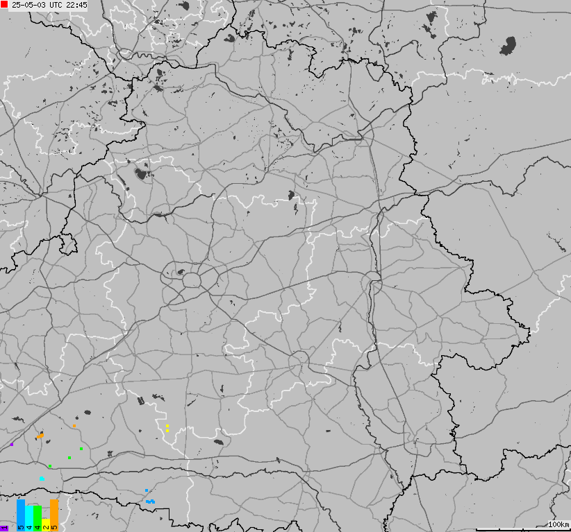 Map of lightnings Belarus
