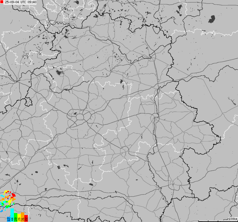Mapa wyładowań atmosferycznych Białorusi