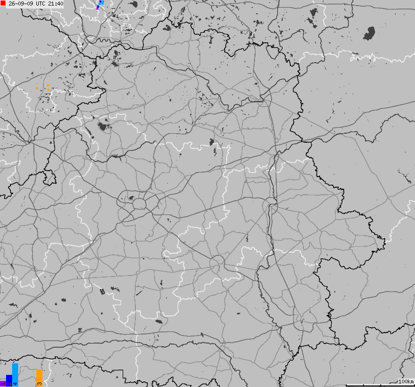 Mapa wyładowań atmosferycznych Białorusi
