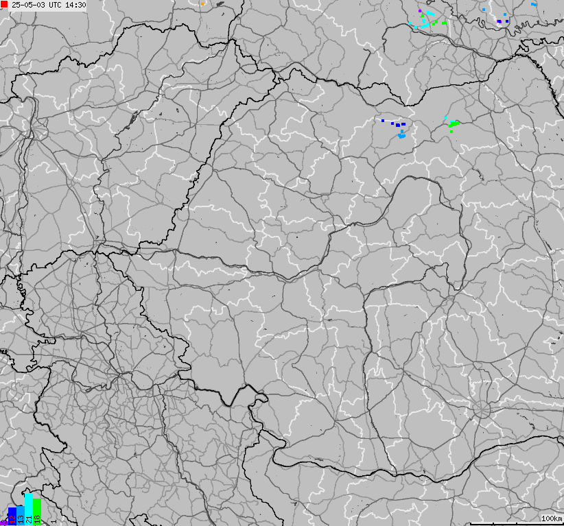 Map of lightnings Bulgaria, Moldavia, Romania