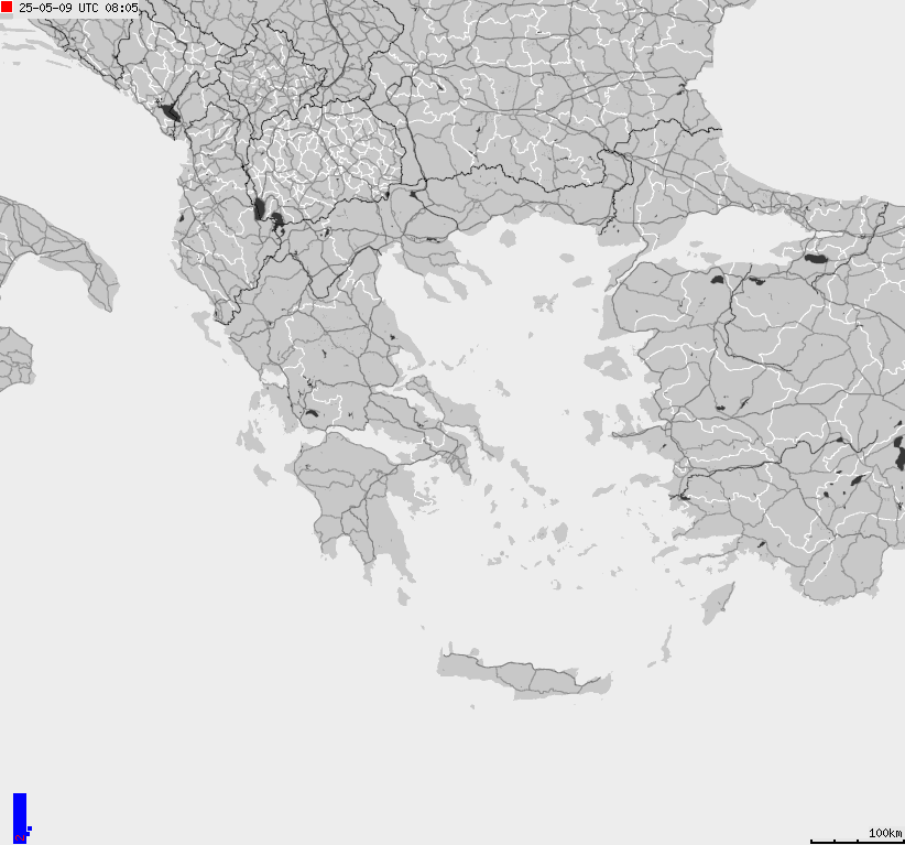 Map of lightnings France