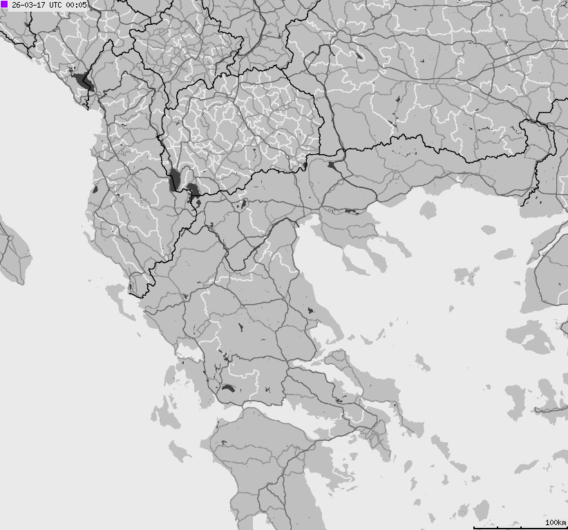 Map of lightnings France