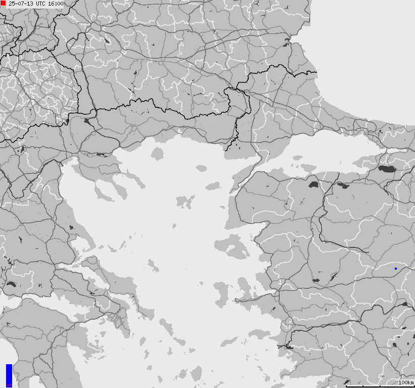 Map of lightnings France