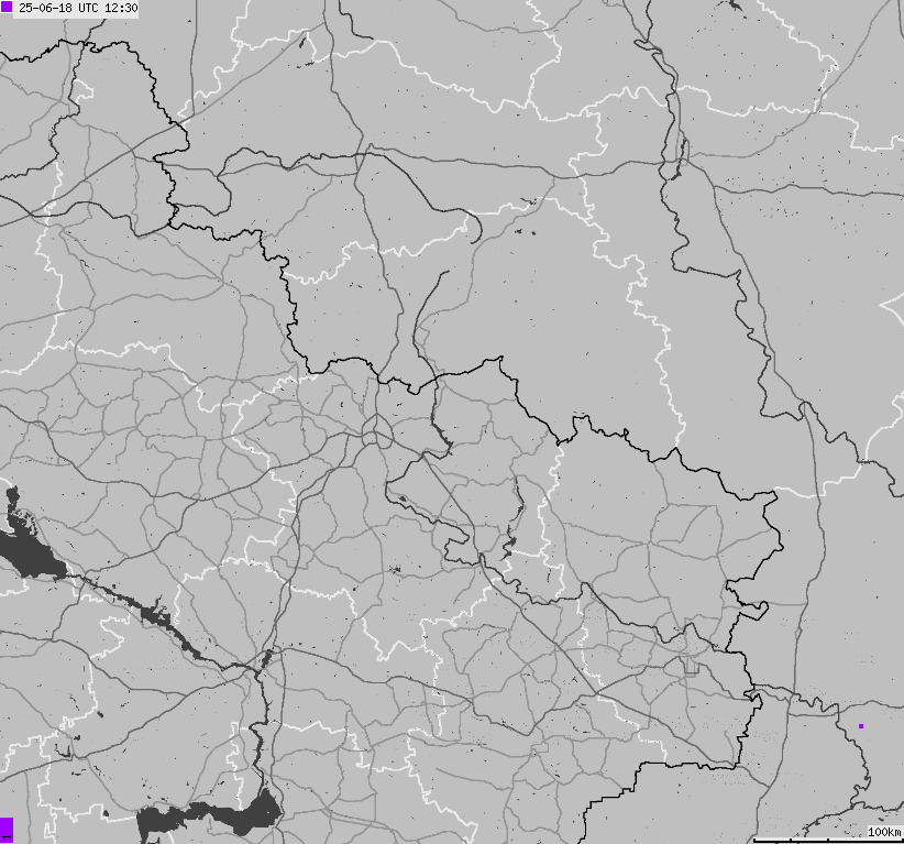 Map of lightnings Ukraine