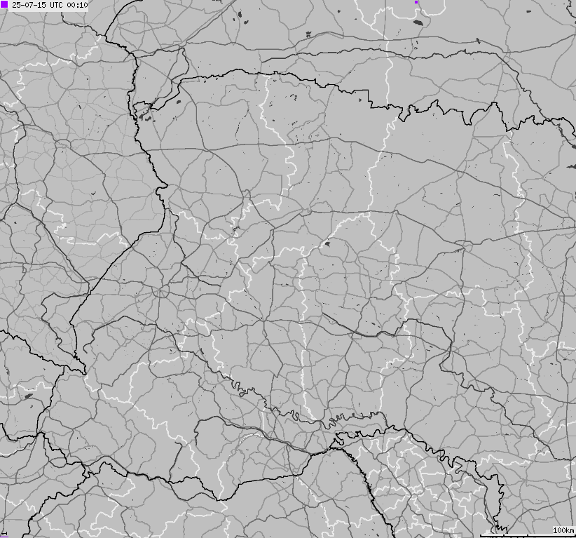 Mapa wyładowań atmosferycznych Ukrainy