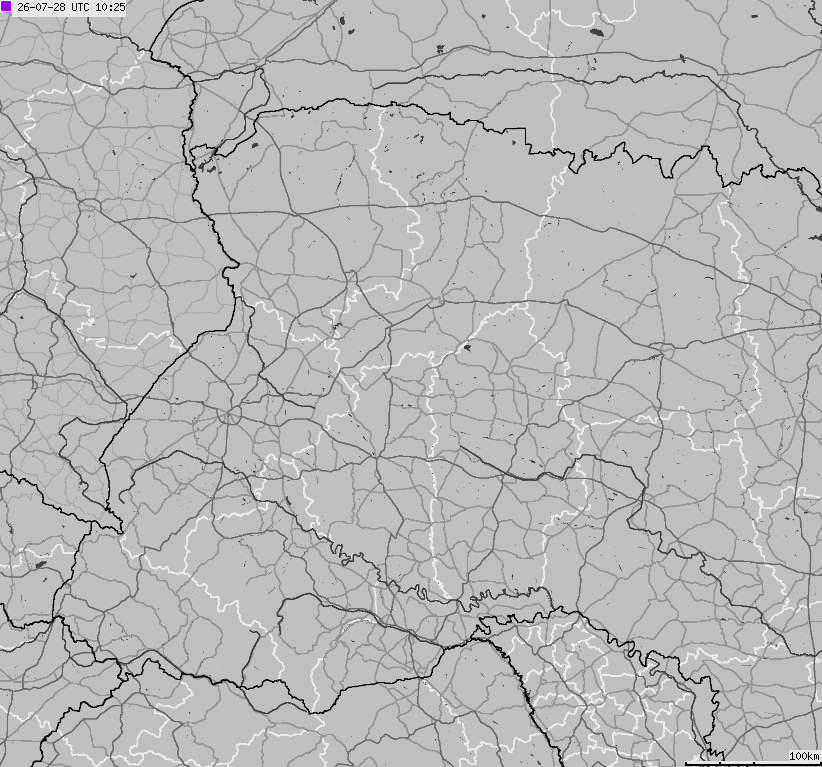 Mapa wyładowań atmosferycznych Ukrainy