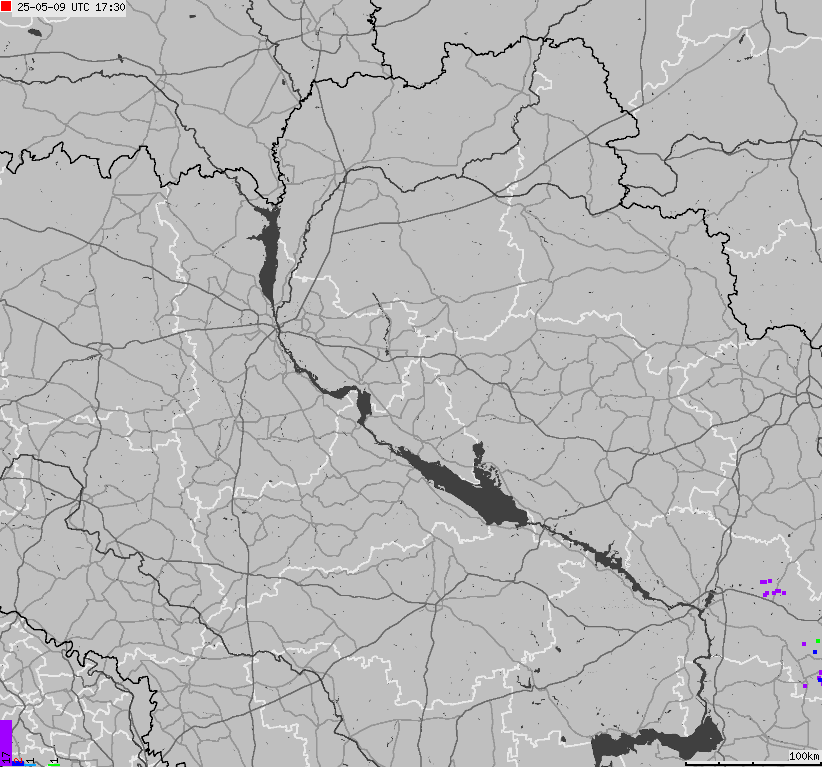 Mapa wyładowań atmosferycznych Ukrainy