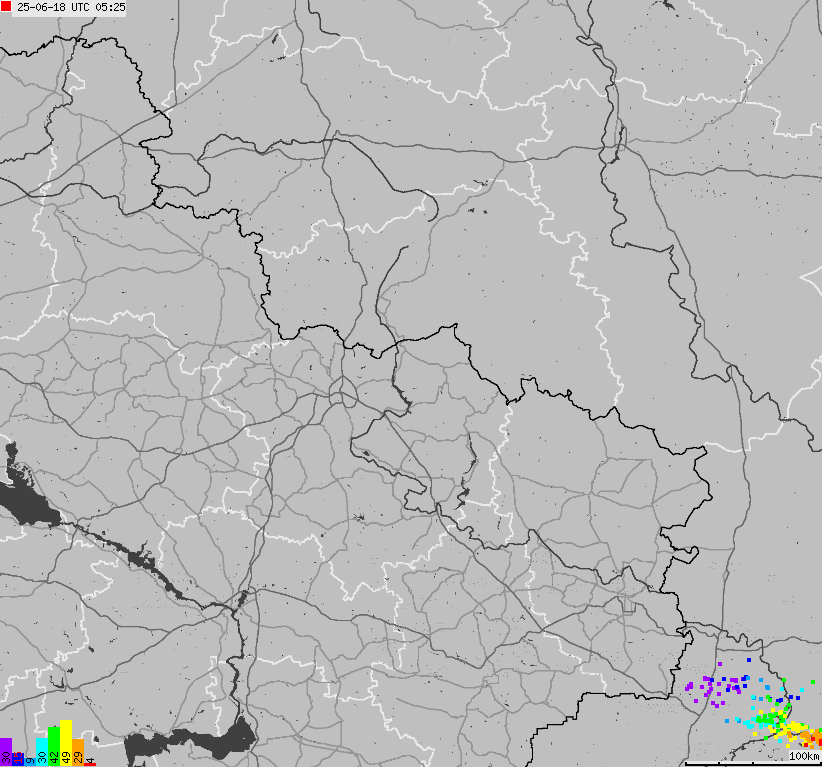 Map of lightnings Ukraine
