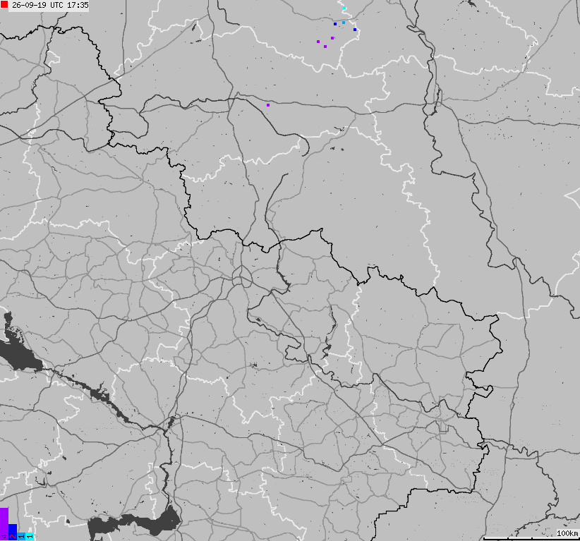 Mapa wyładowań atmosferycznych Ukrainy