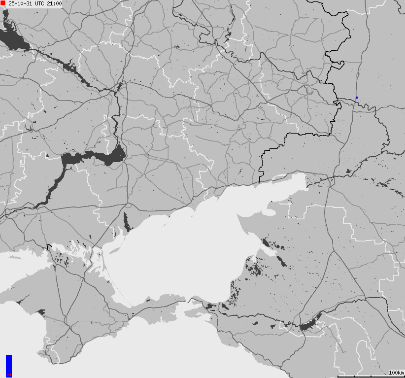 Map of lightnings Ukraine