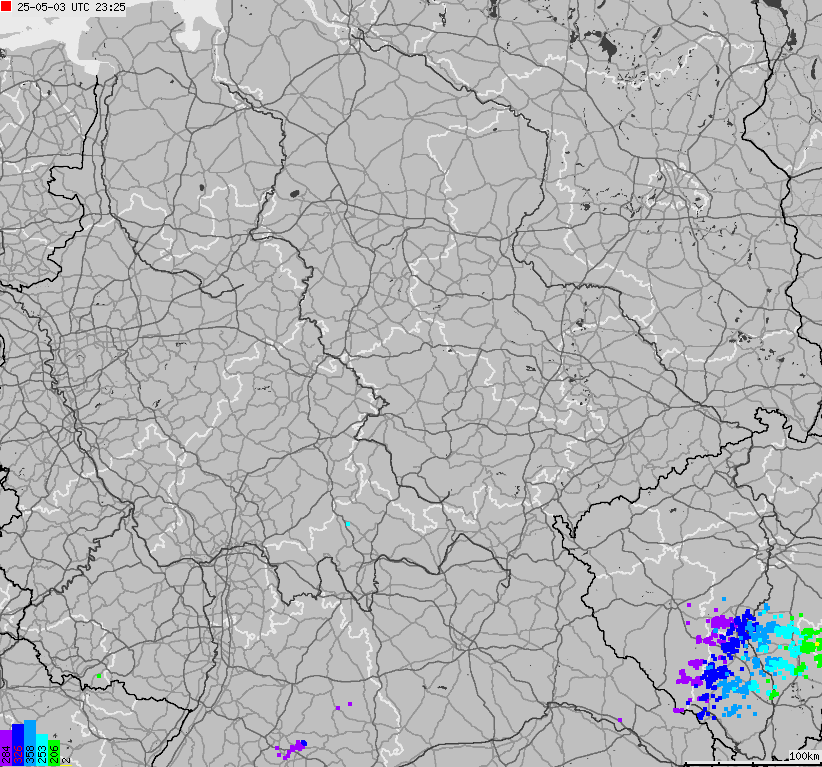 Map of lightnings across German