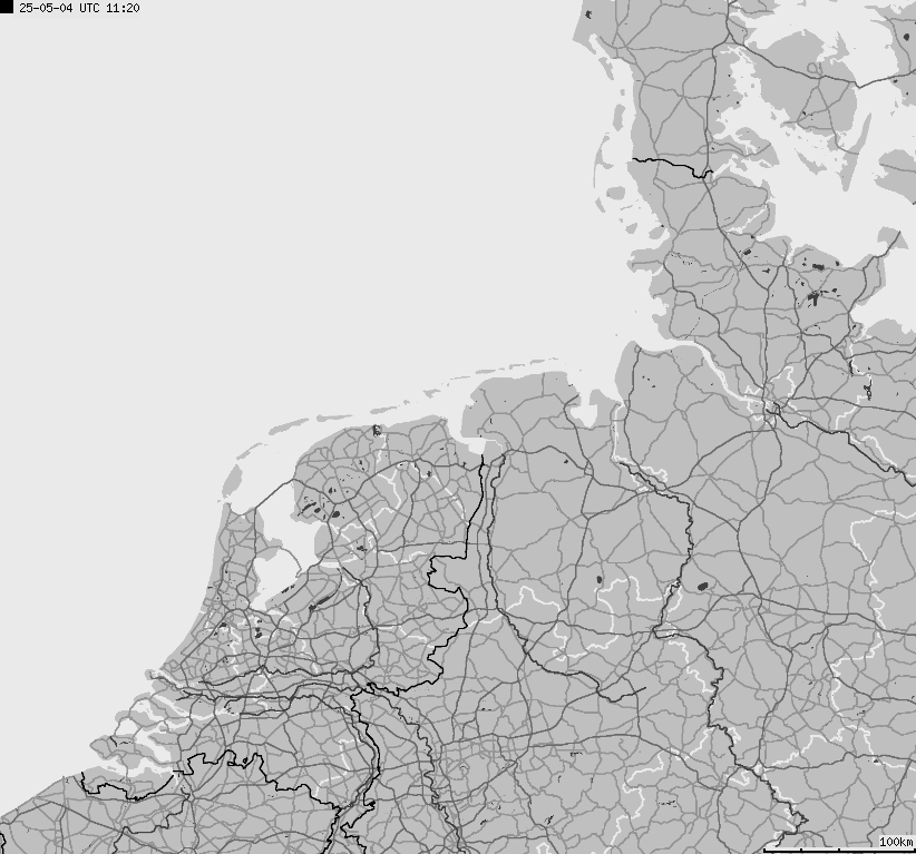 Mapa wyładowań atmosferycznych na obszarze Niemiec
