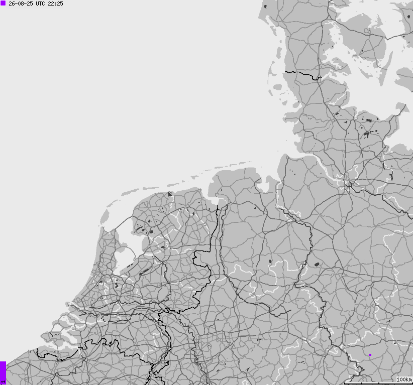 Map of lightnings across German