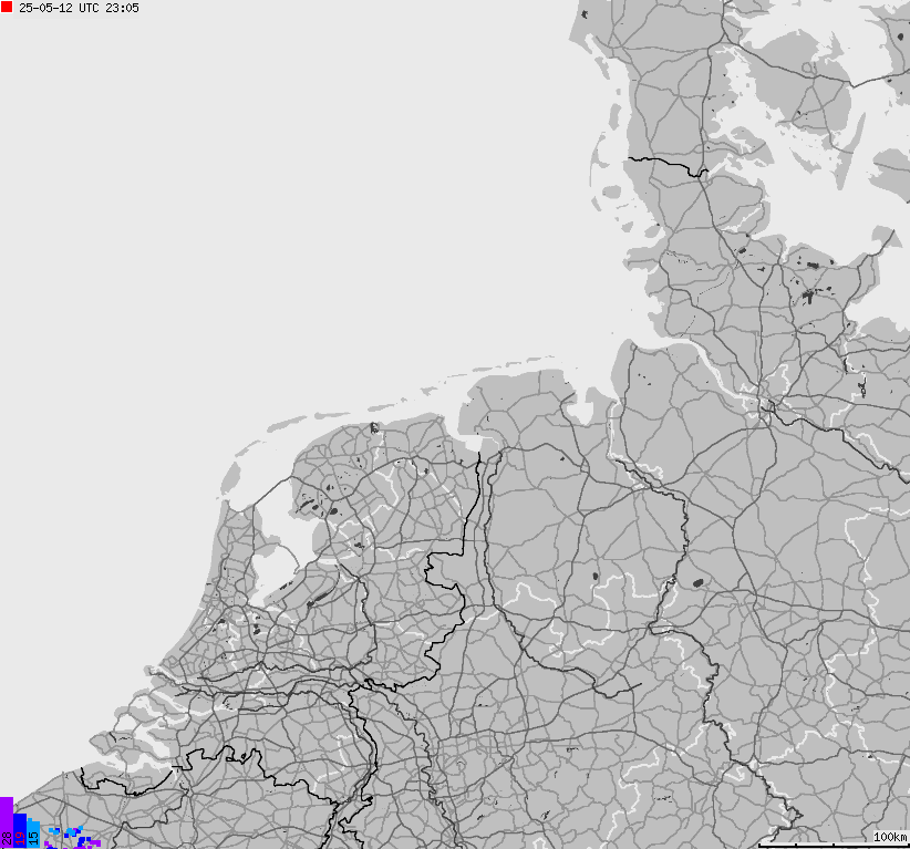 Map of lightnings across German
