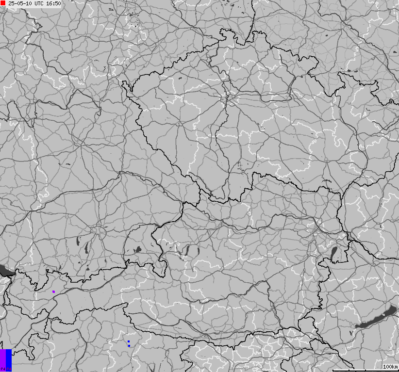 Map of lightnings across German