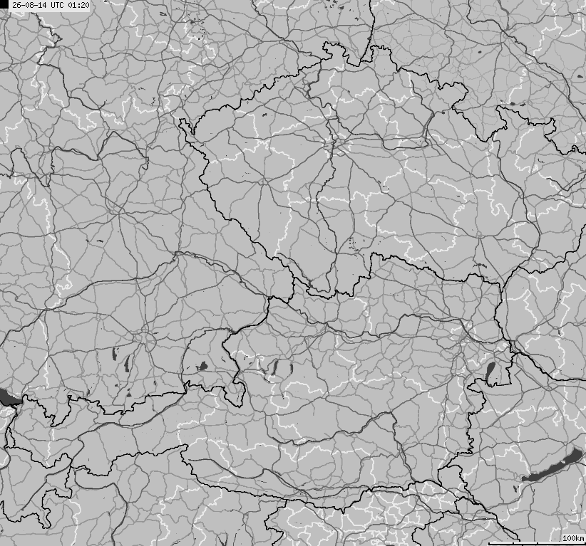 Map of lightnings across German