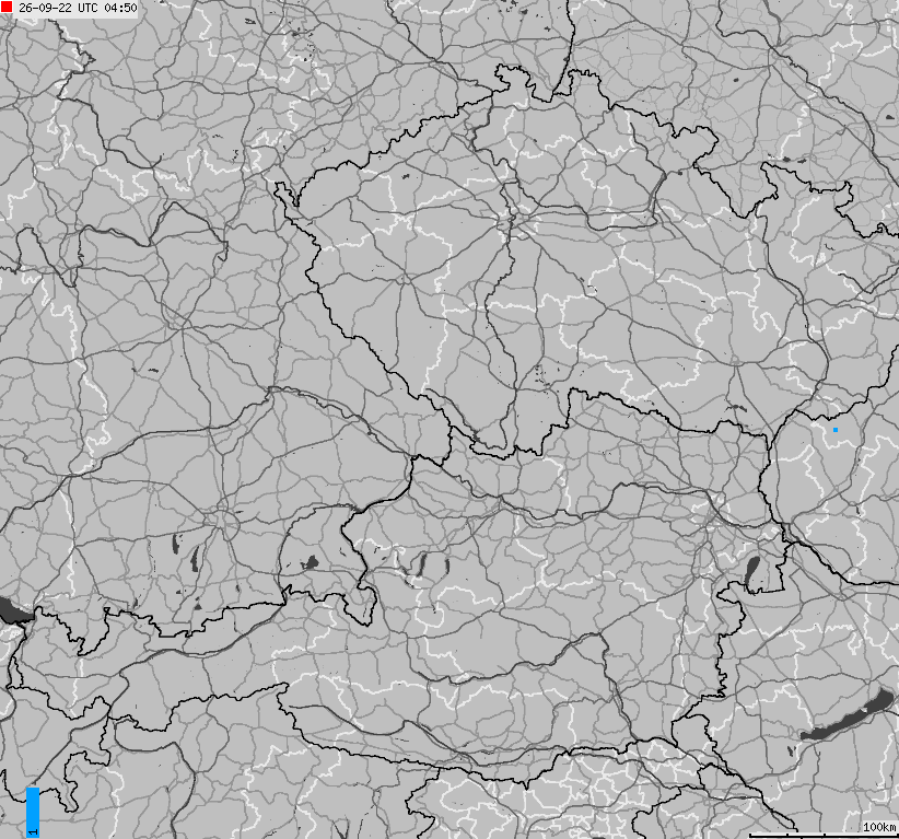 Mapa wyładowań atmosferycznych na obszarze Niemiec