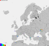 Mapa burzowa Europy