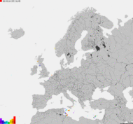 Storm report map of Europe