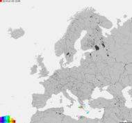 Storm report map of Europe