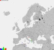 Storm report map of Europe