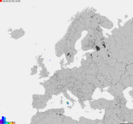 Storm report map of Europe