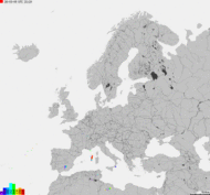Storm report map of Europe