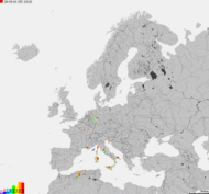 Storm report map of Europe